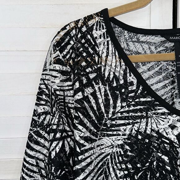 Swim Coverup Size Small Black & White Mario Serrani - Picture 8 of 13